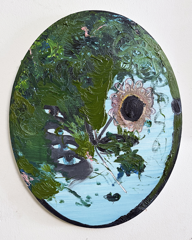 Flowers , 2020, huile sur toile, 40 x 50 cm