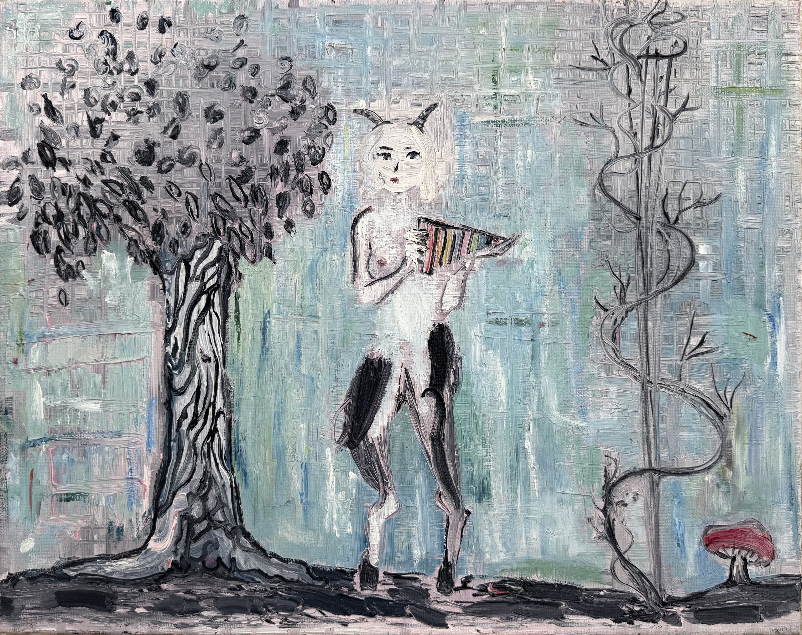 Pan Pan, 2023, huile sur toile, 40 x 50 cm